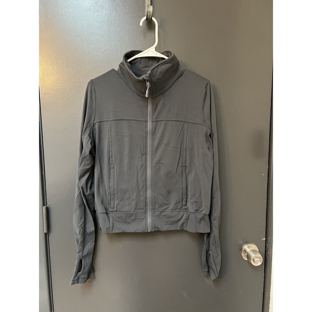 Lululemon Jacket Size 4 Full Zip Vented Packable Nylon Reflective Gray Women